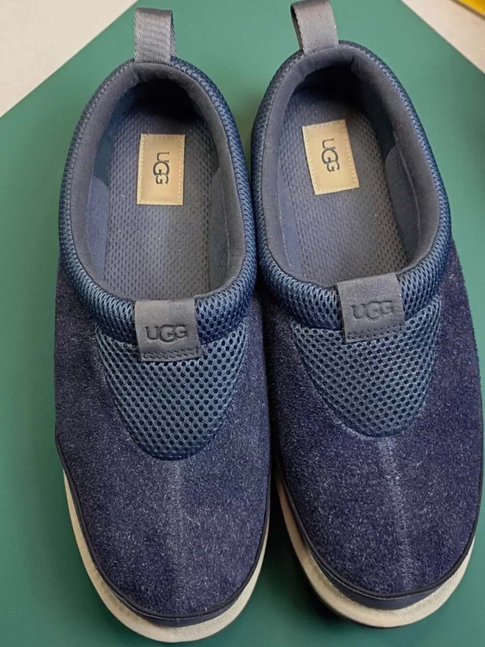 UGG Men Tasman IOE Slippers Night At Sea Blue Suede Clog Shoes 1155197 Size 13